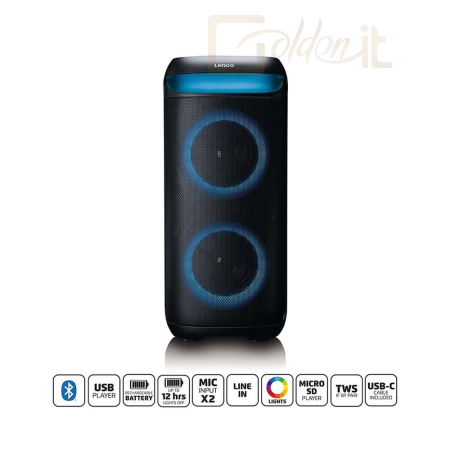 Hangfal Lenco PA-210BK Bluetooth Speaker Black - PA-210BK