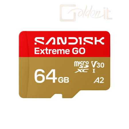 USB Ram Drive Sandisk 64GB microSDXC Extreme GO UHS-I U3 V30 A2 - SDSQXGN-064G-GN6MN