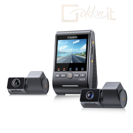 Videokamera VIOFO A329T 3CH Dash Cam Black - A329T 3CH GPS