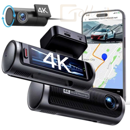 Videokamera BlackBird L60 IPS 4K+4K Wifi Autós Kamera - BH1702
