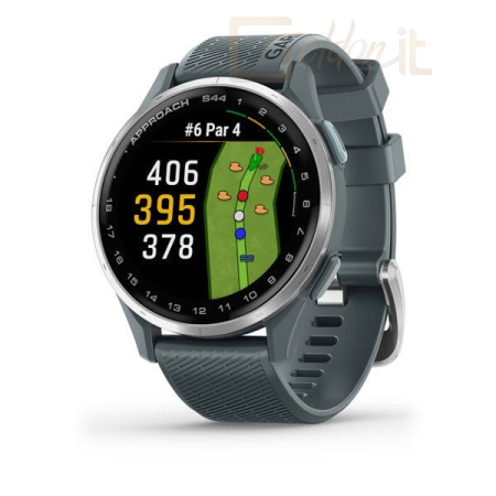Okosóra Garmin Approach S44 Silver Aluminum Bezel with Twilight Silicone Band - 010-03009-01