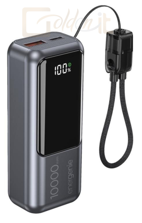 Powerbank vésztöltők Gembird PB10-PD20-LCD-02 10000mAh PowerBank Space Grey - PB10-PD20-LCD-02