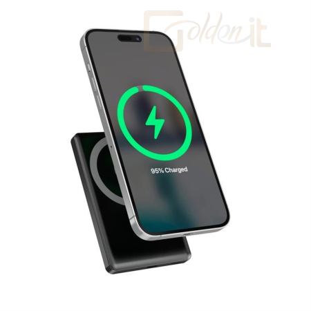 Powerbank vésztöltők Gembird PB10-WPC15M-LCD-01 10000mAh Wireless PowerBank Black - PB10-WPC15M-LCD-01