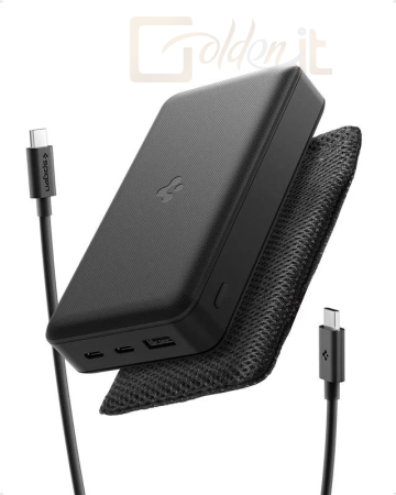 Powerbank vésztöltők Spigen EA3030 Essential 30000mAh Power Bank Black - ABA09435