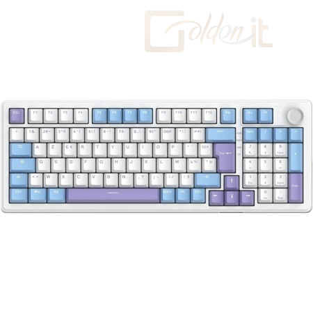 Billentyűzet The G-Lab Keyz Elite 400 WB Keyboard White/Blue US - KEYZELITE400WB/US