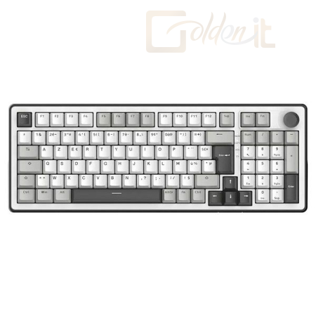 Billentyűzet The G-Lab Keyz Elite 400 WG Keyboard White/Grey US - KEYZELITE400WG/US