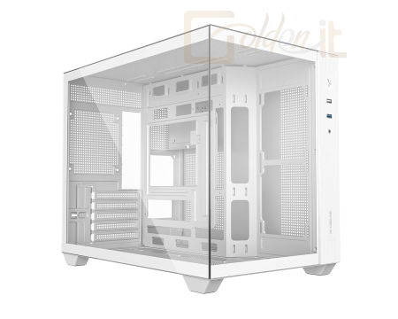 Ház ID-COOLING VIEW 500 Tempered Glass White - VIEW 500 WH