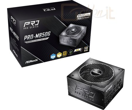 Táp ASRock 850W 80+ Gold Pro Series PRO-M850G - PRO-M850G