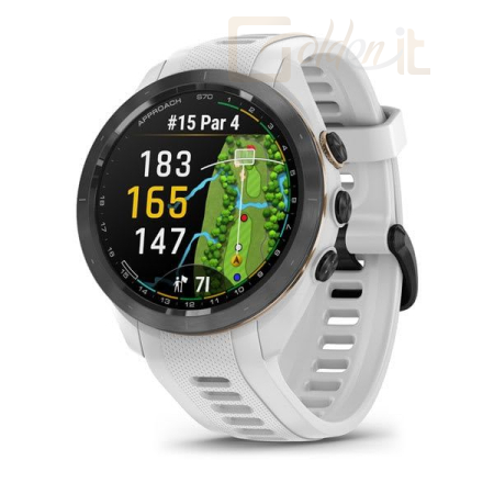 Okosóra Garmin Approach S70 42mm Black/Peach Ceramic Bezel with White Silicone Band - 010-02746-10