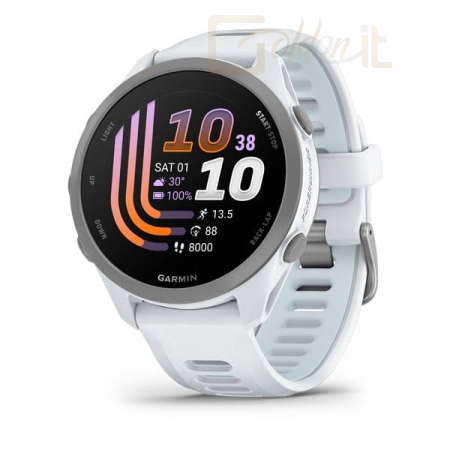 Okosóra Garmin Forerunner 170 Music Whitestone with Whitestone/Cloud Blue Band - 010-03920-11