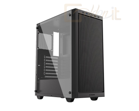 Ház ID-COOLING WARE 310 Tempered Glass Black - WARE 310