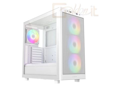Ház ID-COOLING WARE 510 ARGB WH Tempered Glass White - WARE 510 ARGB WH