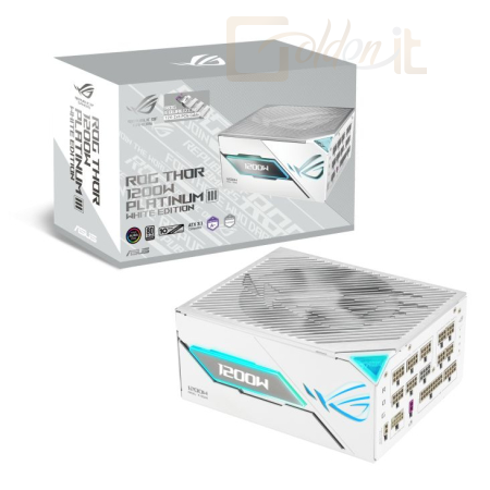 Táp Asus 1200W 80+ Platinum III ROG Thor White Edition (ROG Equalizer) - 90YE00V9-B0NA00