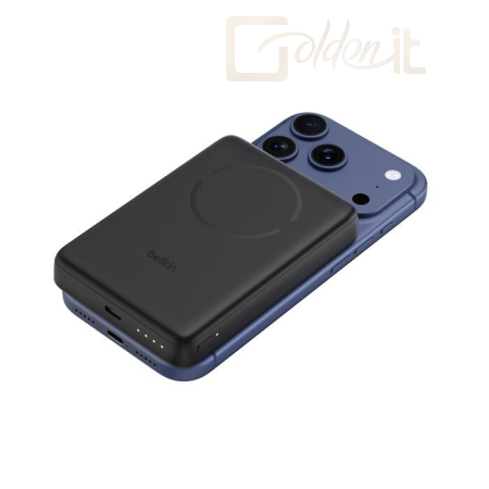 Powerbank vésztöltők Belkin BoostCharge Slim Magnetic 10000mAh PowerBank with Qi2 Black - BPD018HQBK