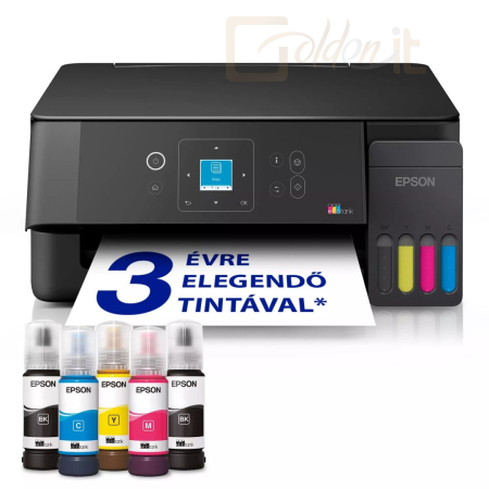 Multifunkciós nyomtató Epson EcoTank L3360W Wireless Tintasugaras Nyomtató/Másoló/Scanner - C11CL63409
