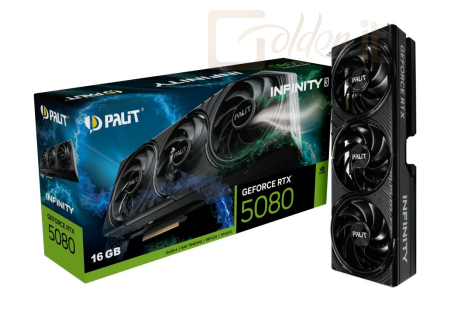 Videókártya Palit GeForce RTX5080 16GB DDR7 Infinity - NE75080019T2-GB2035S