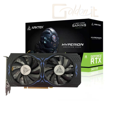 Videókártya Arktek GeForce RTX3050 8GB DDR6 Hyperion - AKN3050D6S8GH1