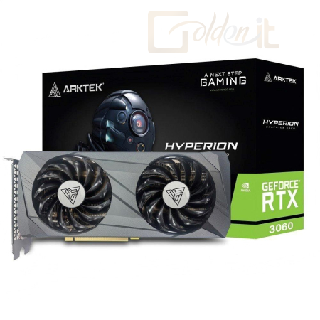 Videókártya Arktek GeForce RTX3060 12GB DDR6 V4 Hyperion - AKN3060D6S12GH1