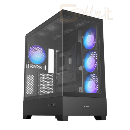 Ház FSP M370 ARGB Tempered Glass Black - M370-BA
