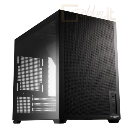 Ház FSP S210 tempered Glass Black - S210-B