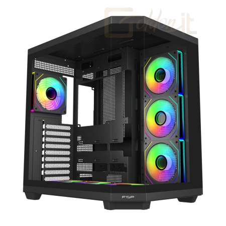 Ház FSP U580 ARGB Tempered Glass Black - U580-BA