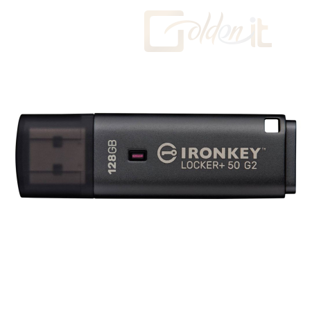 USB Ram Drive Kingston 128GB Ironkey Locker+ 50 G2 USB3.2 Black - IKLP50G2/128GB