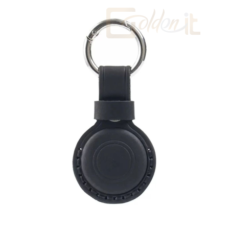 Okostelefon kiegészítő Mobile Origin AirTag Outdoor Leather Keychain A7 Black - MO-AOLK-BLK
