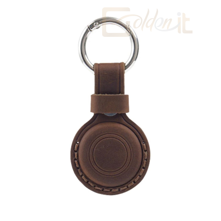 Okostelefon kiegészítő Mobile Origin AirTag Outdoor Leather Keychain A7 Midnight Brown - MO-AOLK-MBRW