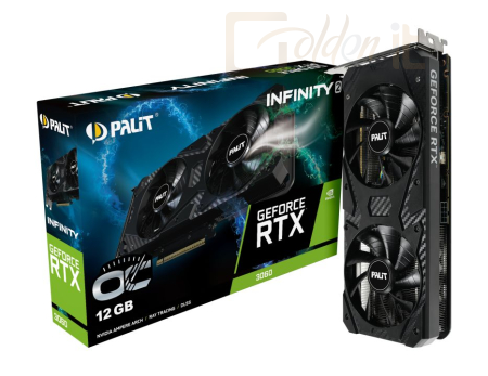 Videókártya Palit GeForce RTX3060 12GB DDR6 Infinity 2 OC - NE63060U19K9-PG190L
