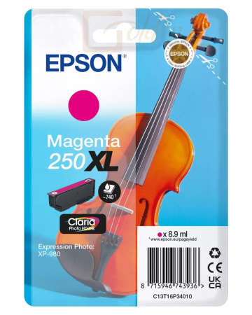 Nyomtató - Tintapatron Epson 250XL Magenta tintapatron - C13T16P34010