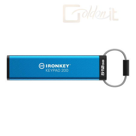 USB Ram Drive Kingston 512GB IronKey Keypad 200 USB3.2 Blue - IKKP200/512GB