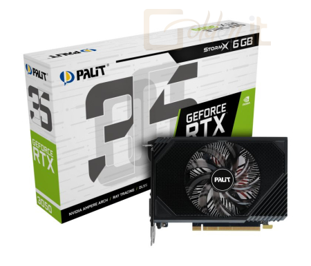 Videókártya Palit GeForce RTX3050 6GB DDR6 StormX - NE63050018JE-1072F