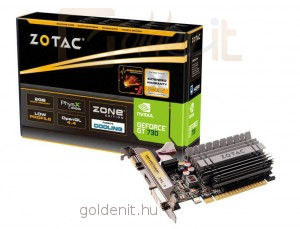 Zotac GeForce GT 730 2GB DDR3 Zone Edition -  Videokártya