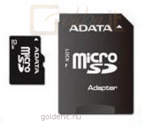 A-Data 4GB microSDHC Class 4 + adapterrel - Memóriakártya