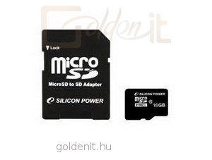 Silicon Power 16GB Micro Secure Digital Card CL10 + SD adapter - Memóriakártya
