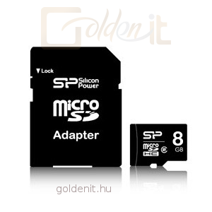 Silicon Power 8GB Micro Secure Digital Card CL10 + SD adapter - Memóriakártya
