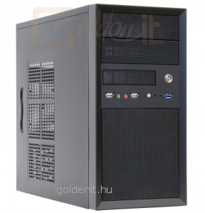 Chieftec MESH Mini Tower  Black CT-01B-OP Táp nélkül