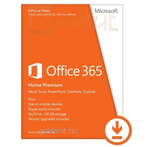 Microsoft Office 365 Home Premium 32/64bit 1év Subscription Online