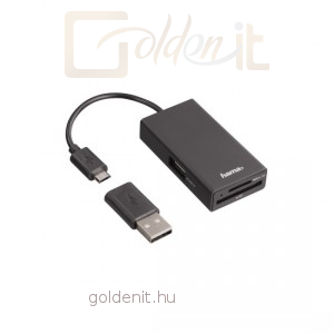 Hama USB 2.0 OTG Hub/Card Reader for Smartphone/Tablet/Notebook/PC Black