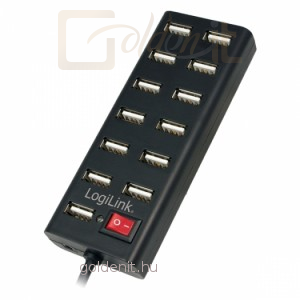 Logilink USB 2.0 Hub 13-port with On/Off Switch Black