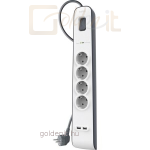 Belkin Túlfeszültségvédő 4 DIN + 2 USB töltő 