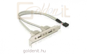 DeLock Slot konzol 1x belső USB 9tűs > 2x USB2.0 külső