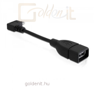 DeLock USB kábel, mikro-B, forgatott > USB2.0-A anya OTG 11cm