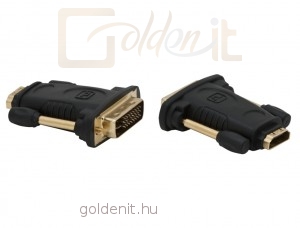 Delight DVI dugó- HDMI aljzat aranyozott