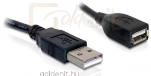 DeLock Kábel USB 2.0 A-A male to female hosszabbító, 0.15m