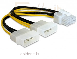 DeLock PCI Express (8 tűs - 2 db 4tűs kábel grafikus kártyákhoz)