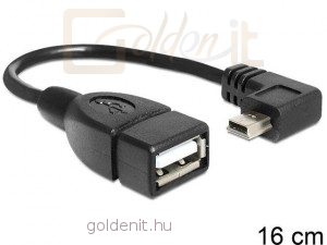 DeLock Átalakító USB mini male angled > USB 2.0-A female OTG 16 cm