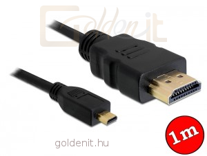 DeLock Cable High Speed HDMI with Ethernet A/D male/male 1m