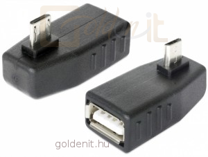 DeLock USB micro-B male > USB 2.0-A female OTG 90° forgatott