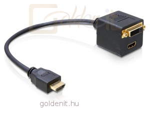 DeLock HDMI male > HDMI + DVI25 female adapter